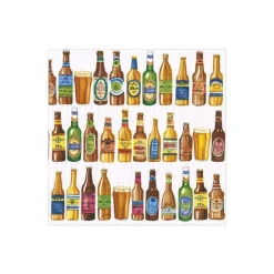 Caspari Boxed Cocktail Napkins|99 Bottles Boxed Paper Cocktail Napkins - 40 Per Box