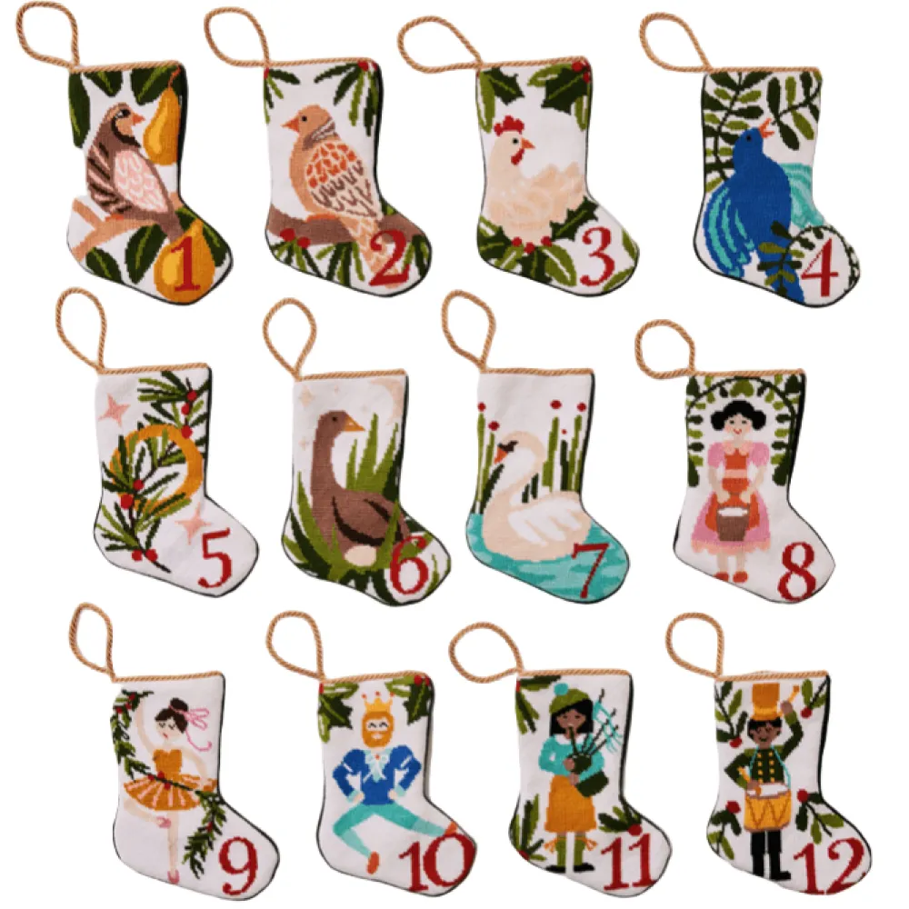 Bauble Stockings Christmas Decor|Ornaments|12 Days - 3 French Hens Bauble Stocking