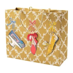 Caspari Gift & Bottle Bags|A History of Shoes Large Gift Bag - 1 Each