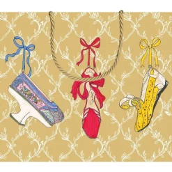 Caspari Gift & Bottle Bags|A History of Shoes Large Gift Bag - 1 Each