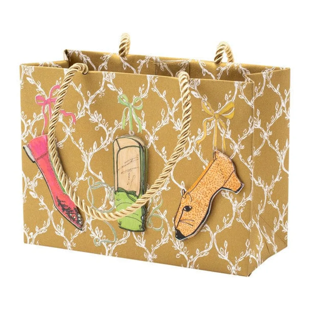 Caspari Gift & Bottle Bags|A History of Shoes Small Gift Bag - 1 Each