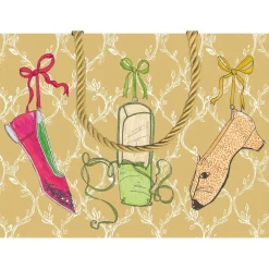 Caspari Gift & Bottle Bags|A History of Shoes Small Gift Bag - 1 Each