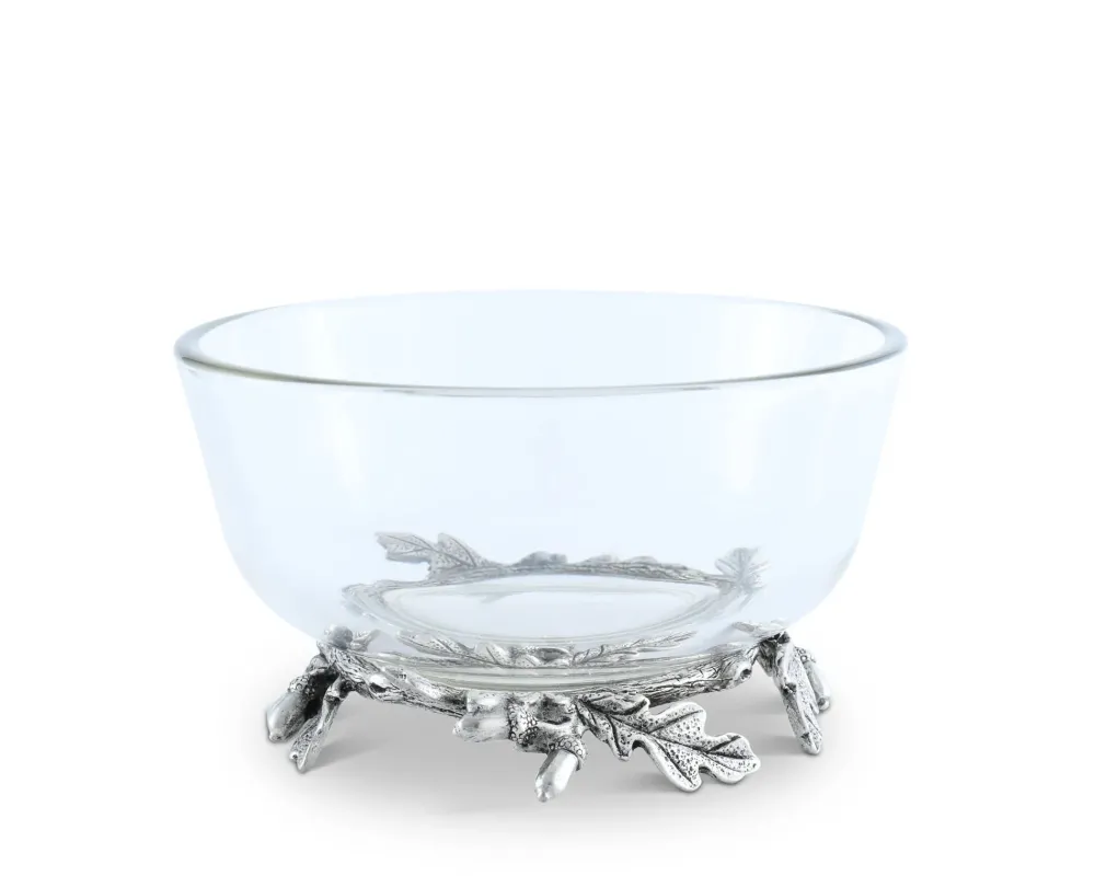 Vagabond House Serving Platters & Bowls|Acorn & Oak Leaf Dip Bowl