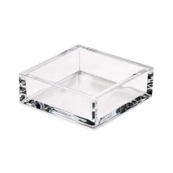 Caspari Tailgates|Cocktail Party|Acrylic Cocktail Napkin Holder in Crystal Clear - 1 Each