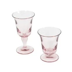 Caspari Tailgates|Summer Picnic|Acrylic Flared Light Rose Wine Glass - 1 Wine Glass