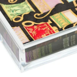 Caspari Tailgates|Engagement Party|Acrylic Luncheon Napkin Holder in Crystal Clear - 1 Each