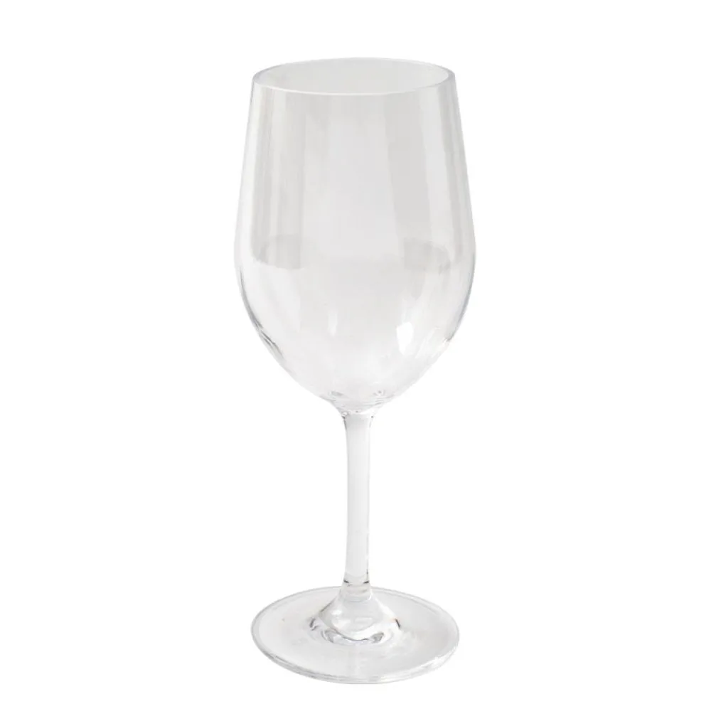 Caspari Tailgates|Baby Shower|Acrylic 12oz White Wine Glass in Crystal Clear - 6 Each