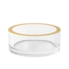 Caspari Tailgates|Cocktail Party|Acrylic Wine Bottle Coaster in Clear with Gold Rim - 1 Each