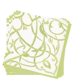 Caspari Engagement Party|Bridal Shower|Algarve Paper Linen Dinner Napkins in Moss - 12 Per Package