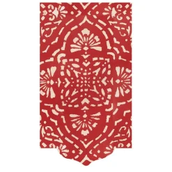 Caspari Christmas Napkins|Valentine'S Day|Annika Die-Cut Paper Linen Guest Towel Napkins in Red - 12 Per Package