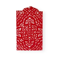Caspari Christmas Napkins|Valentine'S Day|Annika Die-Cut Paper Linen Guest Towel Napkins in Red - 12 Per Package