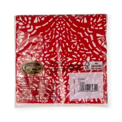 Caspari Christmas Napkins|Valentine'S Day|Annika Paper Cocktail Napkins in Red - 20 Per Package