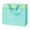 Caspari Bridal Shower|Gift & Bottle Bags|Annika Turquoise Large Gift Bags - 1 Each