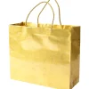 Caspari Christmas Gift & Bottle Bags|Graduation Celebration|Antique Gold Large Gift Bag - 1 Each