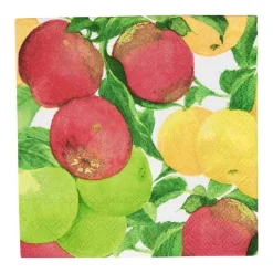 Caspari Paper Cocktail Napkins|Apples Cocktail Napkins - 20 Per Package