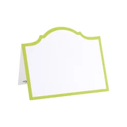 Caspari Summer Picnic|Bridal Shower|Arch Die-Cut Place Cards in Moss Green - 8 Per Package