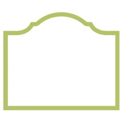 Caspari Summer Picnic|Bridal Shower|Arch Die-Cut Place Cards in Moss Green - 8 Per Package
