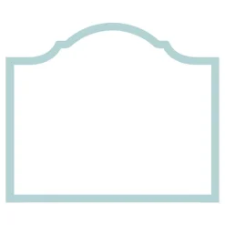 Caspari Bridal Shower|Baby Shower|Arch Die-Cut Place Cards in Robin's Egg Blue - 8 Per Package