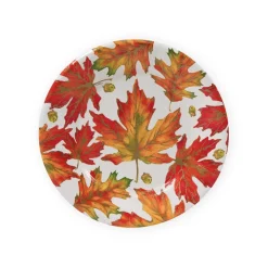 Caspari Paper Salad And Dessert Plates|Autumn Hues White Salad & Dessert Plates - 8 Per Package