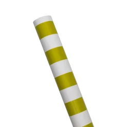 Caspari Christmas Wrapping Paper|Awning Stripe Chartreuse & White Roll Wrap - includes 1 Roll Wrap