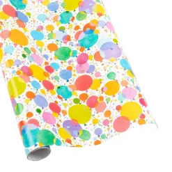 Caspari Birthday|Baby Shower|Balloons and Confetti Gift Wrapping Paper - 30" x 8' Roll