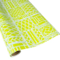 Caspari Wrapping Paper|Bamboo Screen in Green Gift Wrap - 1 Continuous Roll of Wrapping Paper