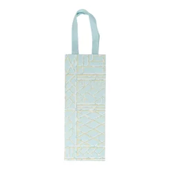 Caspari Gift & Bottle Bags|Bamboo Screen in Robin's Egg Wine & Bottle Gift Bags - One Gift Bag Included