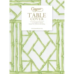 Caspari Table Linens|Citrus Songbird|Bamboo Screen Moss Green Paper Linen Table Covers - 1 Each