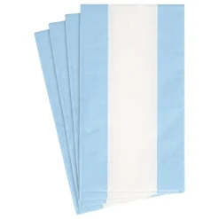 Caspari Easter|Paper Guest Towels|Bandol Stripe Light Blue Guest Towel - package of 15