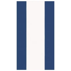 Caspari Fourth Of July|Memorial Day|Bandol Stripe Paper Guest Towel Napkins in Navy - 15 Per Package