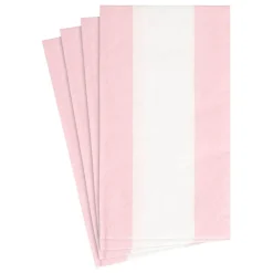 Caspari Baby Shower|Easter|Bandol Stripe Paper Guest Towel Napkins in Petal Pink - 15 Per Package