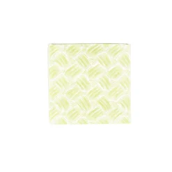 Caspari Paper Cocktail Napkins|Citrus Songbird|Basketry Moss Green Paper Linen Cocktail Napkins - 15 Per Package