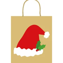 Caspari Gift & Bottle Bags|Be Merry Large Gift Bag 10"L x 4.75"W x 11.75"H - includes 1 bag