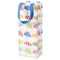 Caspari Gift & Bottle Bags|Beach Umbrellas Wine & Bottle Gift Bags - 1 Each