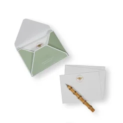 Caspari Correspondence Cards|Bee Crest Foil Correspondence Cards - 12 Per Package