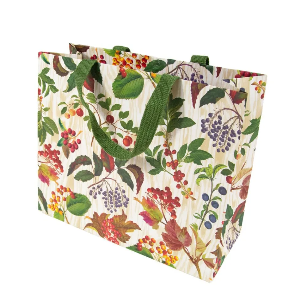Caspari Gift & Bottle Bags|Berry Botanical Large Gift Bags - 1 Each