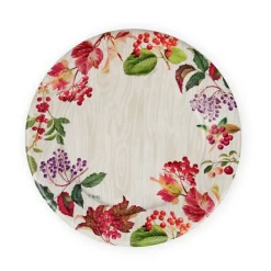 Caspari Paper Dinner Plates|Berry Botanical Taupe Dinner Plates - 8 Per Package