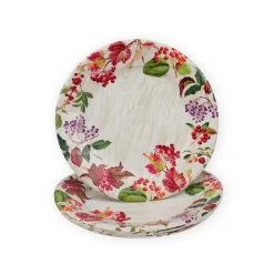 Caspari Paper Dinner Plates|Berry Botanical Taupe Dinner Plates - 8 Per Package