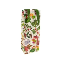 Caspari Christmas Gift & Bottle Bags|Gift & Bottle Bags|Berry Botanical Wine & Bottle Gift Bags - 1 Each