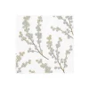 Caspari Christmas Napkins|Hanukkah|Berry Branches Paper Cocktail Napkins in White & Silver - 20 Per Package