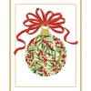 Caspari Christmas And Holiday Cards|Boxed Holiday Cards|Berry Decorated Ornament Classic Embossed Boxed Christmas Cards - includes 10 cards & envelopes