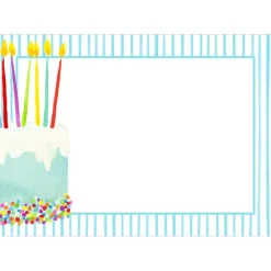 Caspari Birthday|Gift Tags & Enclosure Cards|Birthday Cake Adhesive Labels - 12 Per Package