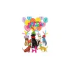Caspari Birthday|Greeting Cards|Birthday Party Animals - Set Of Six Greeting Cards And Envelopes