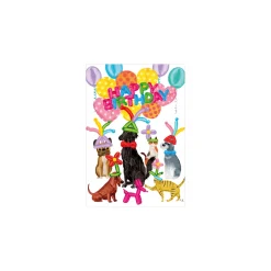 Caspari Birthday|Greeting Cards|Birthday Party Animals - Set Of Six Greeting Cards And Envelopes