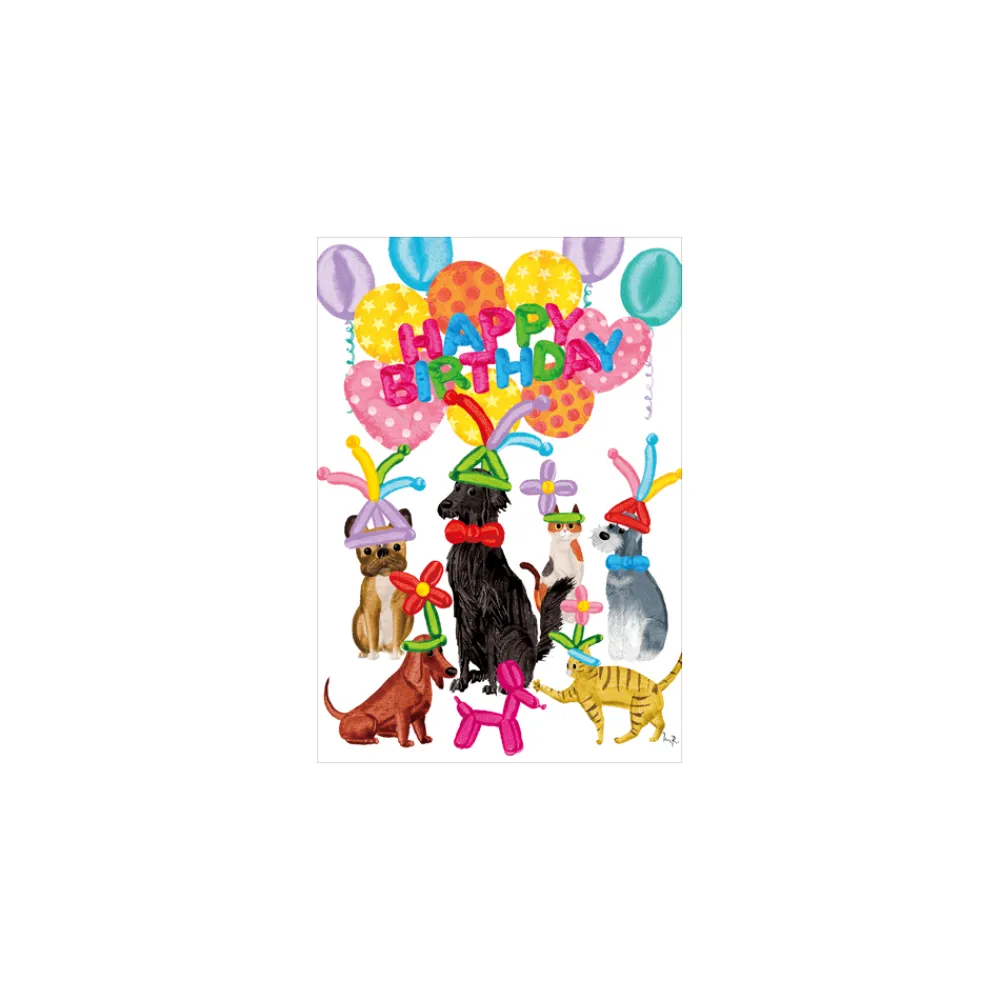 Caspari Birthday|Greeting Cards|Birthday Party Animals - Set Of Six Greeting Cards And Envelopes