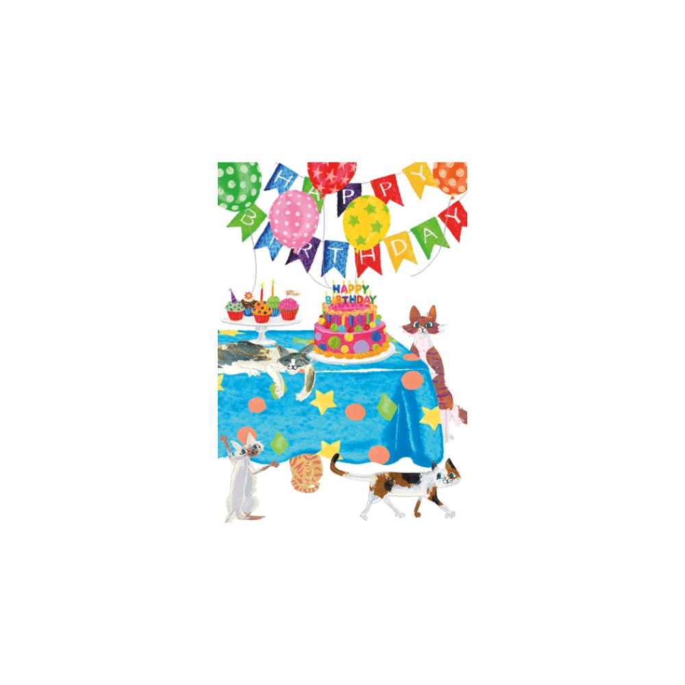 Caspari Birthday|Greeting Cards|Birthday Party Animals - Set Of Six Greeting Cards And Envelopes