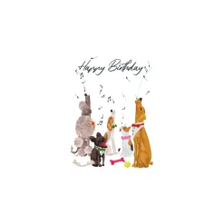 Caspari Birthday|Greeting Cards|Birthday Party Animals - Set Of Six Greeting Cards And Envelopes