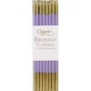 Caspari Birthday|Birthday Slims Birthday Candles in Lavender & Gold - 16 Candles Per Box