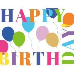 Caspari Birthday|Paper Placemats|Birthday Surprise Paper Placemats in White - 12 Per Package,