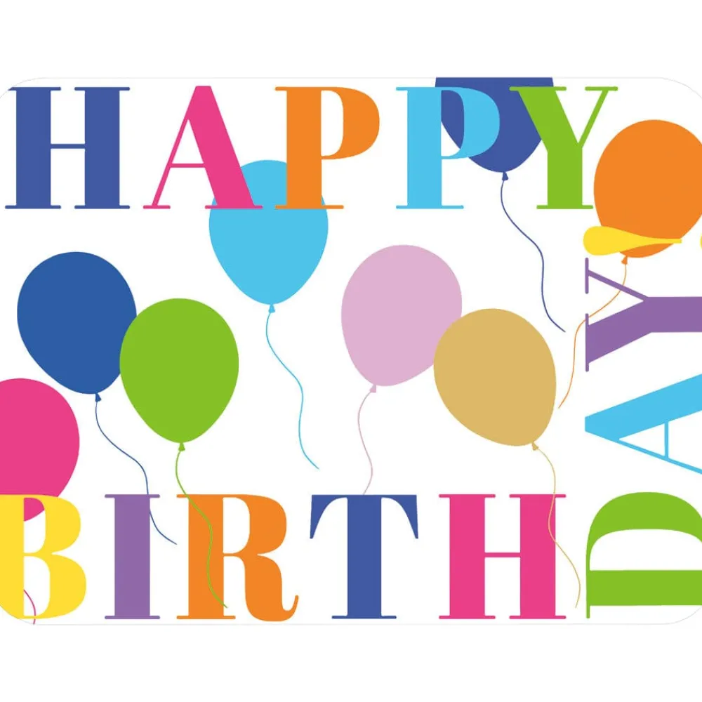 Caspari Birthday|Paper Placemats|Birthday Surprise Paper Placemats in White - 12 Per Package,